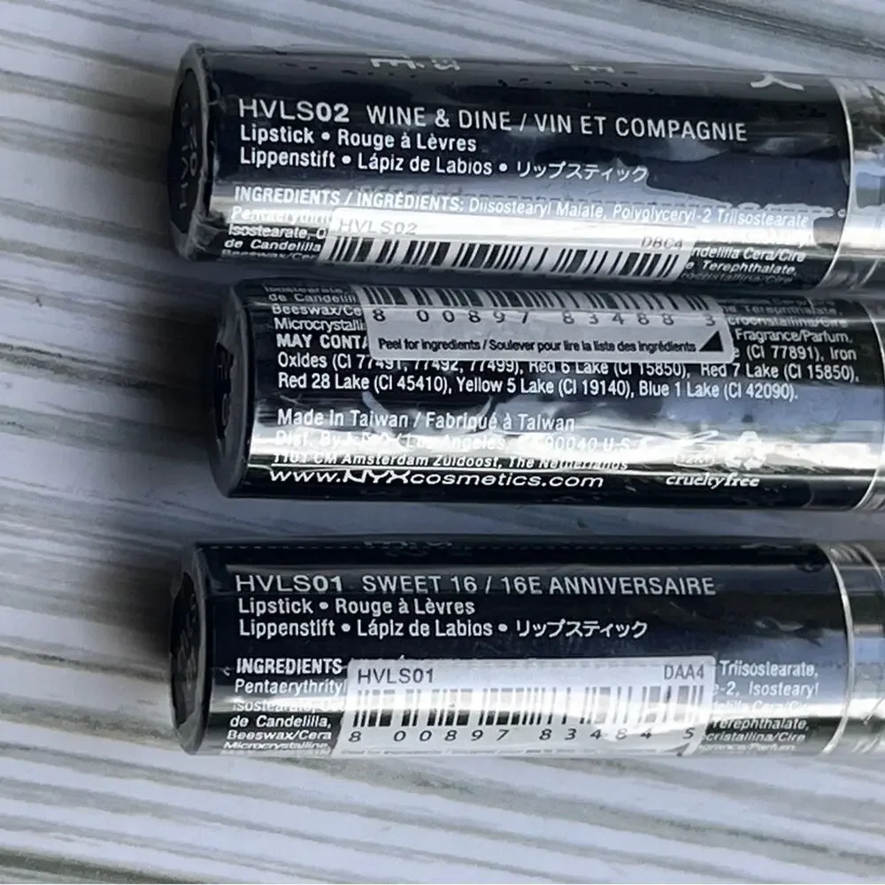 NYX Makeup Beauty High Voltage Lipstick Trio New in Package